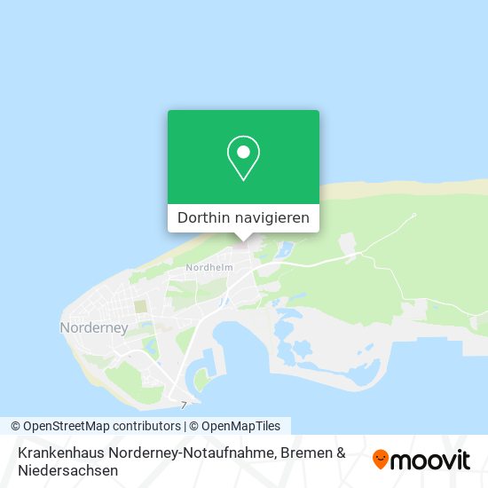 Krankenhaus Norderney-Notaufnahme Karte