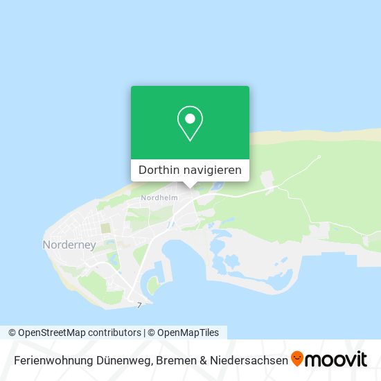 Ferienwohnung Dünenweg Karte