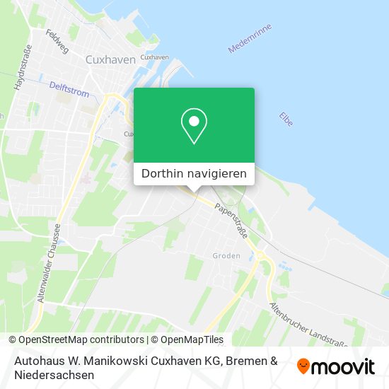 Autohaus W. Manikowski Cuxhaven KG Karte