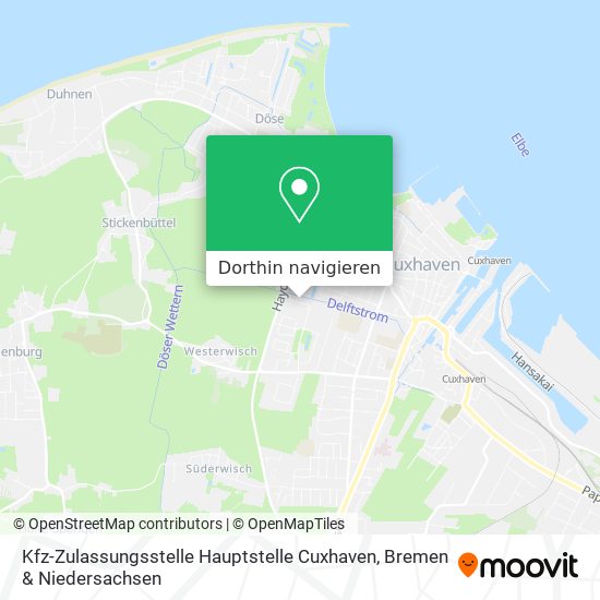Kfz-Zulassungsstelle Hauptstelle Cuxhaven Karte