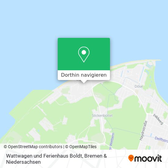 Wattwagen und Ferienhaus Boldt Karte