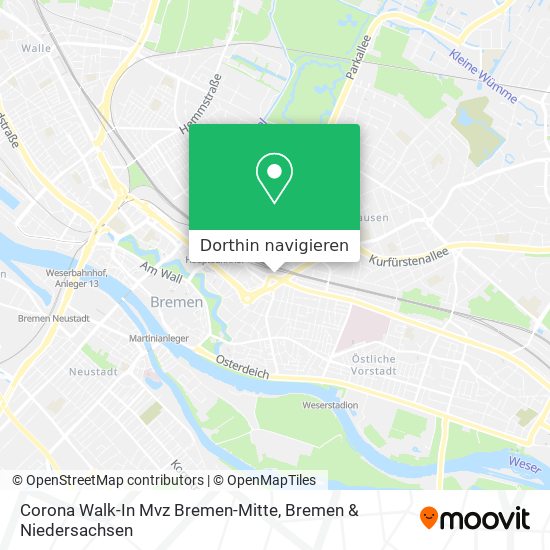 Corona Walk-In Mvz Bremen-Mitte Karte