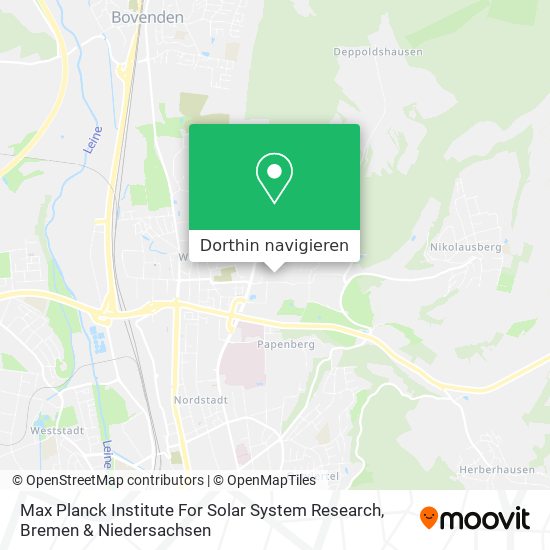 Max Planck Institute For Solar System Research Karte