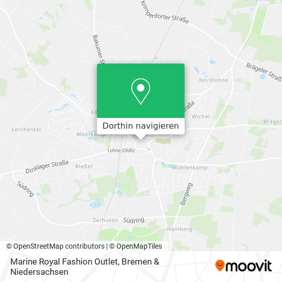 Marine Royal Fashion Outlet Karte