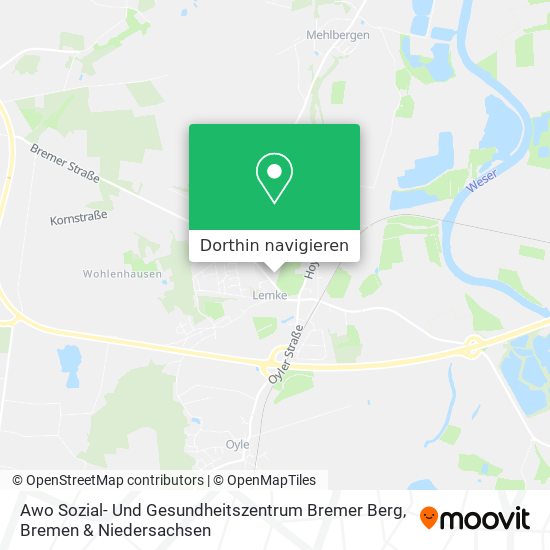 Awo Sozial- Und Gesundheitszentrum Bremer Berg Karte