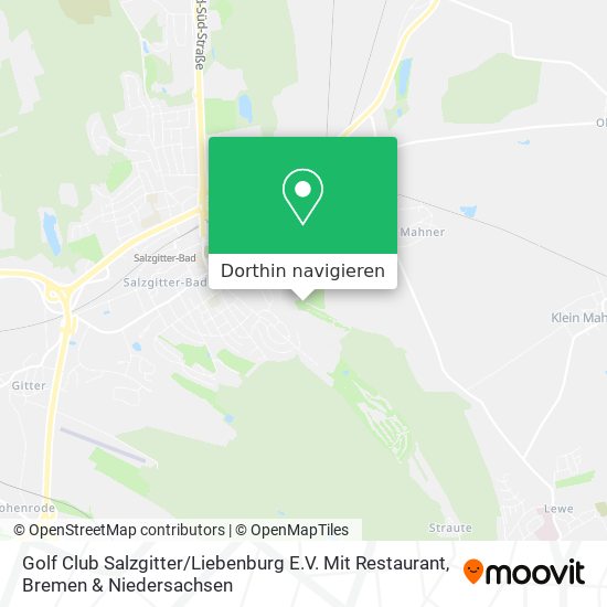 Golf Club Salzgitter / Liebenburg E.V. Mit Restaurant Karte