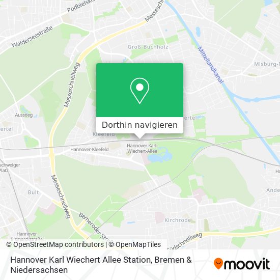 Hannover Karl Wiechert Allee Station Karte