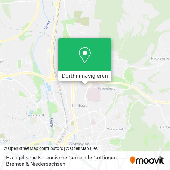 Evangelische Koreanische Gemeinde Göttingen Karte