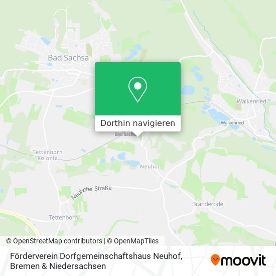 Förderverein Dorfgemeinschaftshaus Neuhof Karte