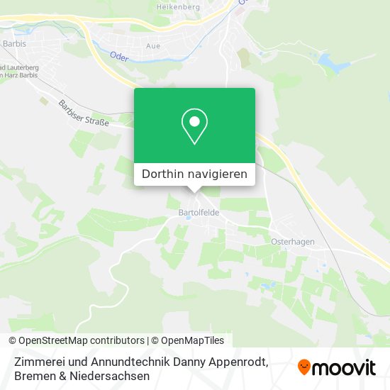 Zimmerei und Annundtechnik Danny Appenrodt Karte
