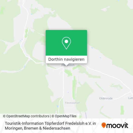 Touristik-Information Töpferdorf Fredelsloh e.V. in Moringen Karte