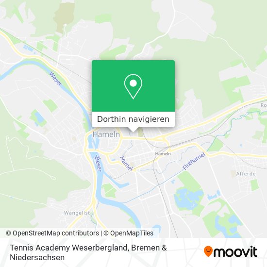 Tennis Academy Weserbergland Karte