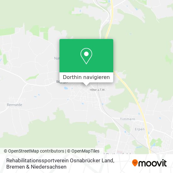 Rehabilitationssportverein Osnabrücker Land Karte