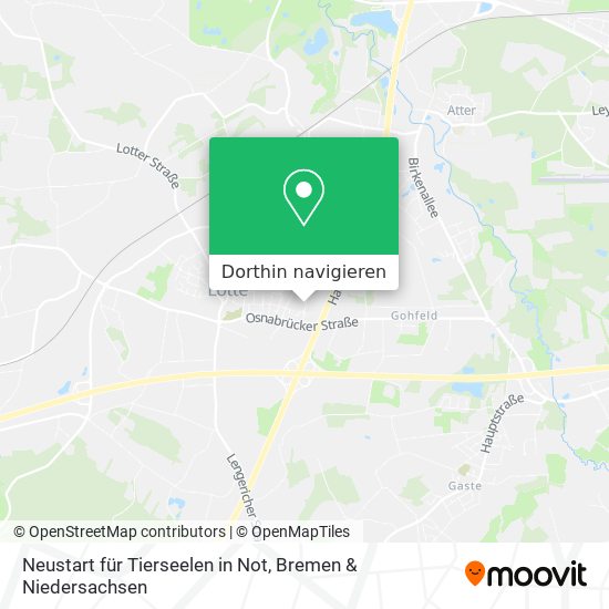 Neustart für Tierseelen in Not Karte