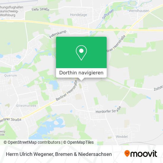 Herrn Ulrich Wegener Karte