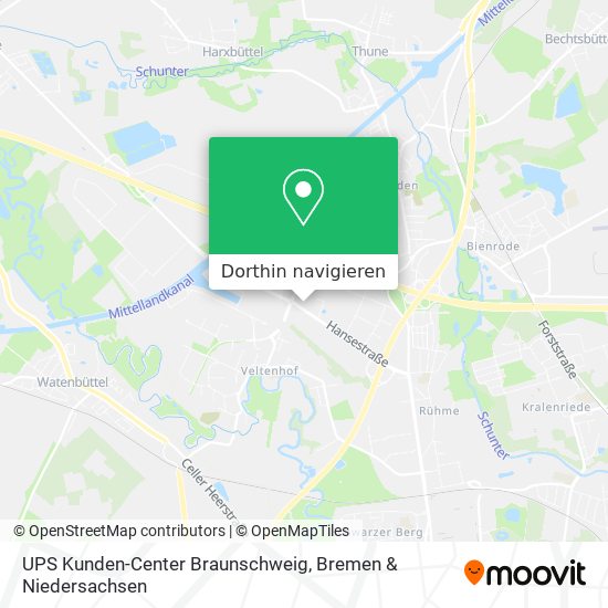 UPS Kunden-Center Braunschweig Karte