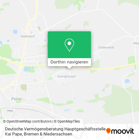 Deutsche Vermögensberatung Hauptgeschäftsstelle Kai Pape Karte