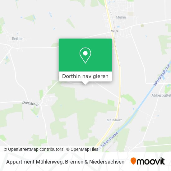 Appartment Mühlenweg Karte