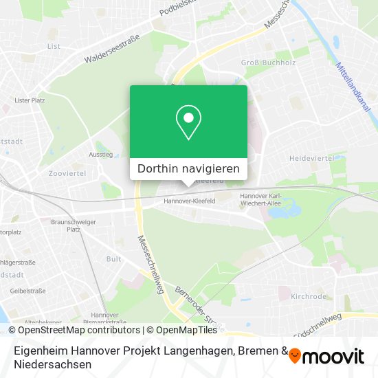 Eigenheim Hannover Projekt Langenhagen Karte