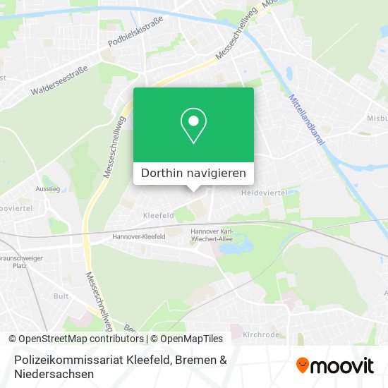 Polizeikommissariat Kleefeld Karte