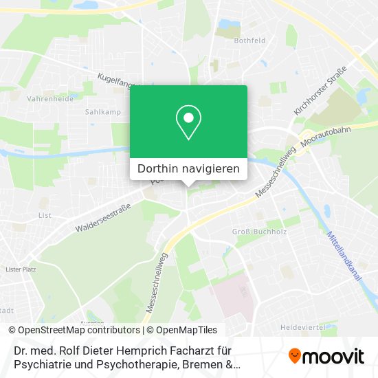 Dr. med. Rolf Dieter Hemprich Facharzt für Psychiatrie und Psychotherapie Karte