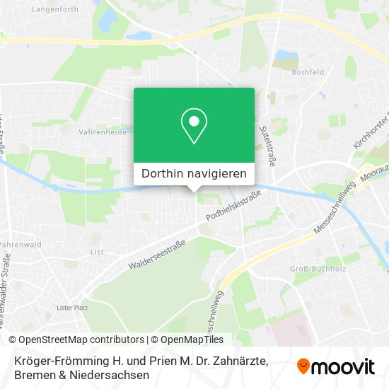 Kröger-Frömming H. und Prien M. Dr. Zahnärzte Karte