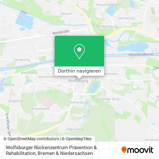 Wolfsburger Rückenzentrum Prävention & Rehabilitation Karte