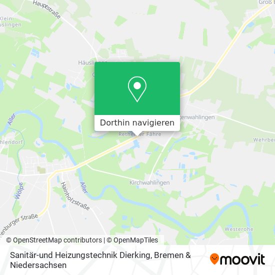 Sanitär-und Heizungstechnik Dierking Karte