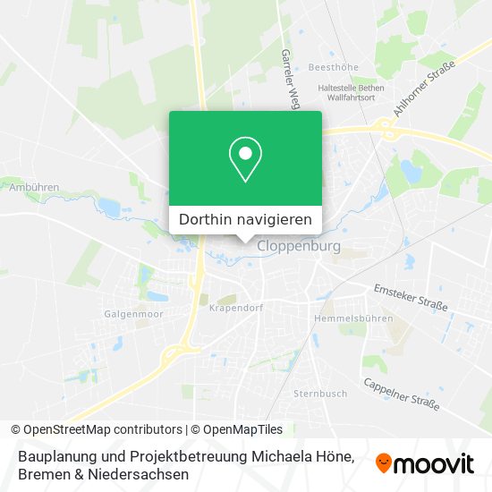 Bauplanung und Projektbetreuung Michaela Höne Karte