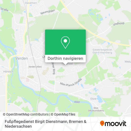 Fußpflegedienst Birgit Dienstmann Karte
