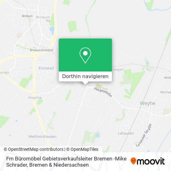 Fm Büromöbel Gebietsverkaufsleiter Bremen -Mike Schrader Karte