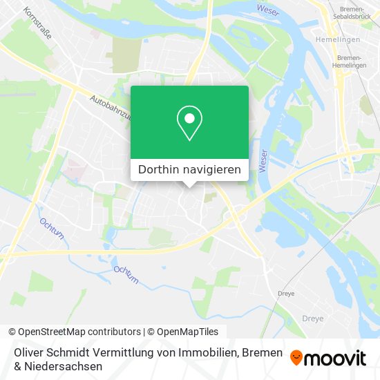 Oliver Schmidt Vermittlung von Immobilien Karte