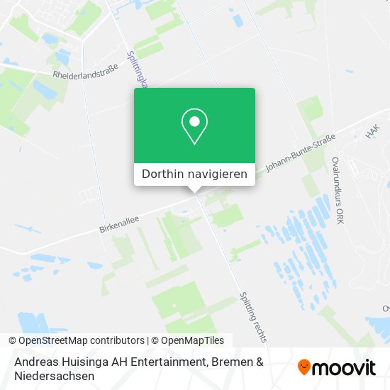 Andreas Huisinga AH Entertainment Karte