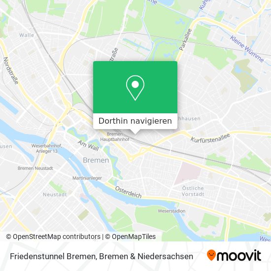 Friedenstunnel Bremen Karte