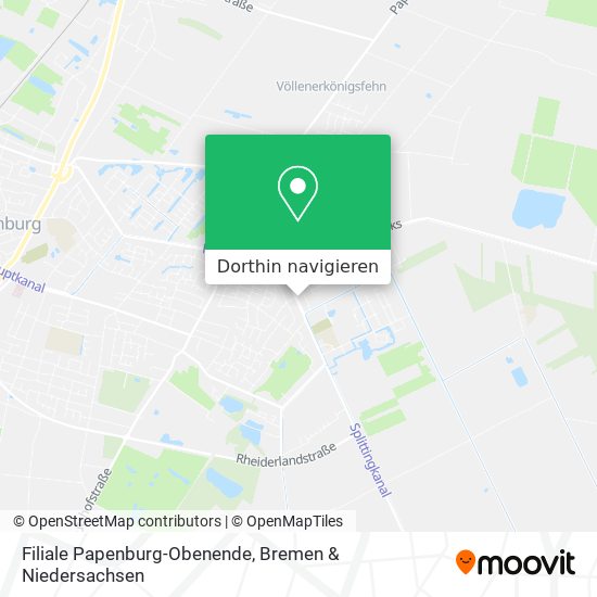 Filiale Papenburg-Obenende Karte