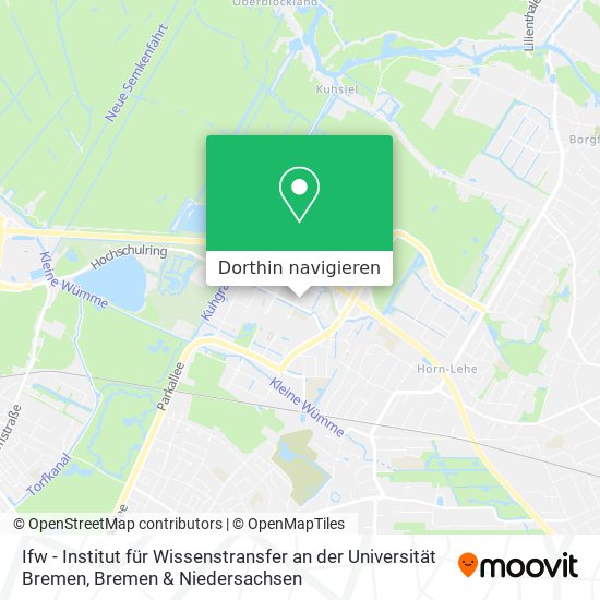 Ifw - Institut für Wissenstransfer an der Universität Bremen Karte