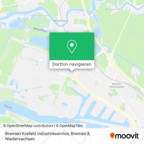 Bremen Krefeld Industrieservice Karte