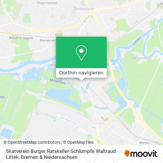 Skatverein Burger Ratskeller-Schlümpfe Waltraud Littek Karte