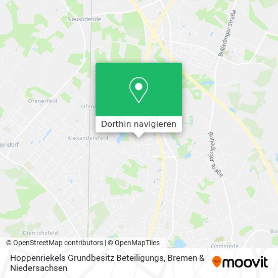 Hoppenriekels Grundbesitz Beteiligungs Karte