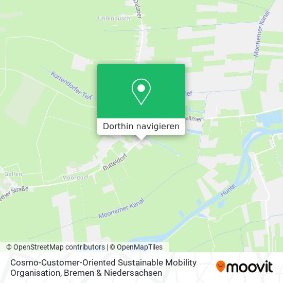 Cosmo-Customer-Oriented Sustainable Mobility Organisation Karte