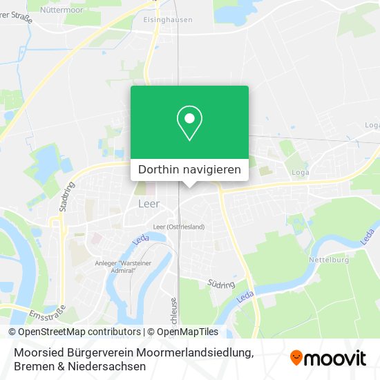 Moorsied Bürgerverein Moormerlandsiedlung Karte
