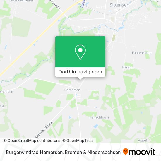 Bürgerwindrad Hamersen Karte