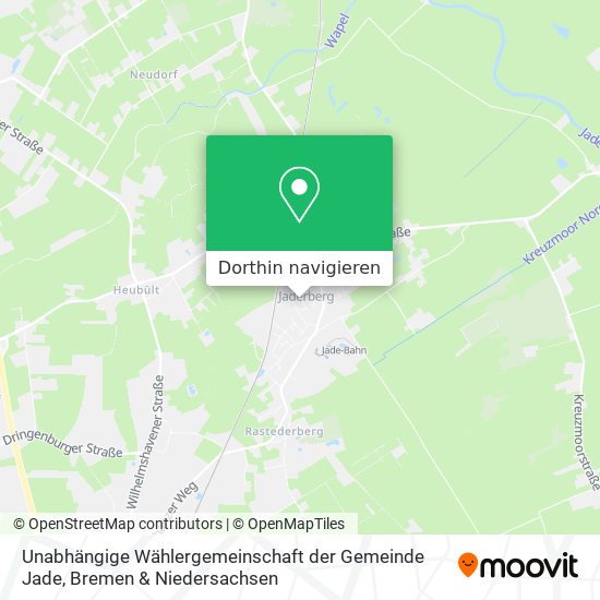 Unabhängige Wählergemeinschaft der Gemeinde Jade Karte