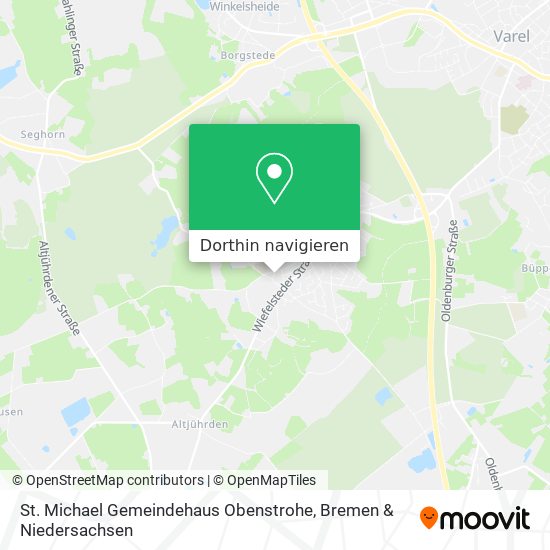 St. Michael Gemeindehaus Obenstrohe Karte