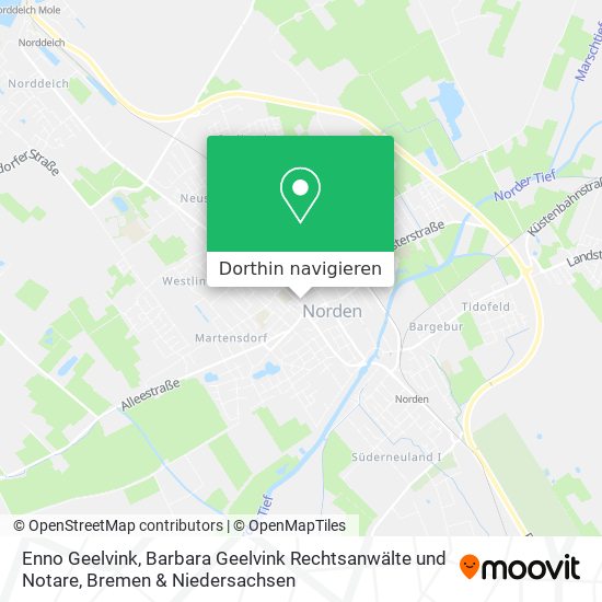 Enno Geelvink, Barbara Geelvink Rechtsanwälte und Notare Karte