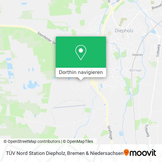 TÜV Nord Station Diepholz Karte