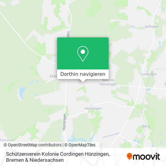 Schützenverein Kolonie Cordingen Hünzingen Karte
