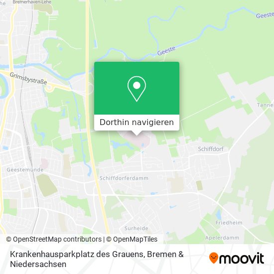 Krankenhausparkplatz des Grauens Karte