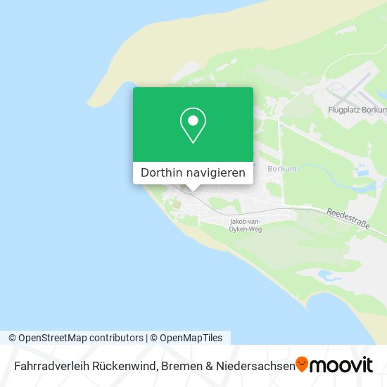 Fahrradverleih Rückenwind Karte