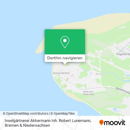 Inselgärtnerei Akkermann Inh. Robert Lunemann Karte